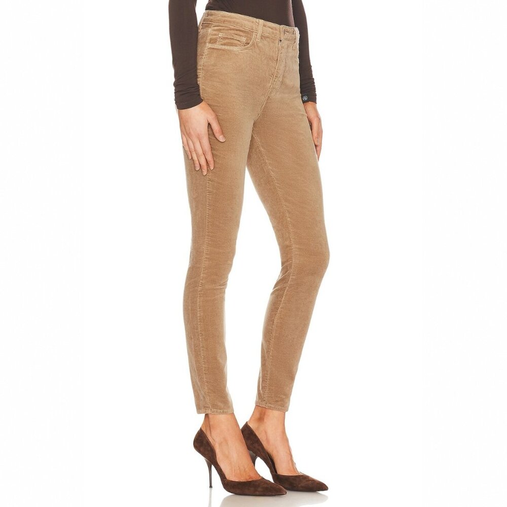 L'AGENCE Monique Ultra Skinny Corduroy Pants Dark Cappuccino Size 28 Like New